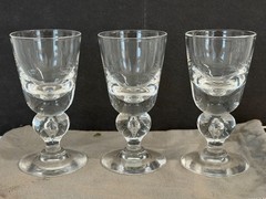 1940’s Steuben 7877 Teardrop Baluster Stem 5 1/8″ Wine Goblet George Thompson
