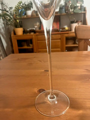 2 Elegant Rona Slovakia Crystal Long Stem Martini Glasses Very Tall 10 3/4”