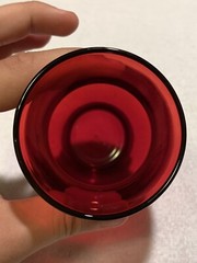 Vintage Anchor Hocking COOLIDGE Royal Ruby Red Glass Flared Vase 6.5″