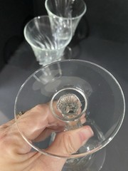 Cristal D’ Argues Durand Flammers Crystal Water Goblets 7” Set of 4