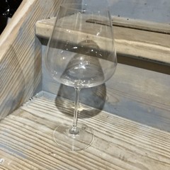 tapered crystal Wine glass OVERSIZED burgundy glass 9 7/8»X2 7/8′