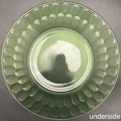 Federal Uranium Glass Thumbprint Salad Plate 1931-36 Made in USA 8″ diameter