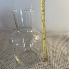 Vintage Clear Glass Etched Tumbleup
