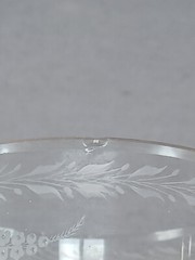 Mid 19th Century German Engraved Aus Freundschaft Flint Glass Mug / Tankard