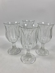 Vintage Cristal D’Arques-Durand Pompano Tulip Water Goblet Set Of 4