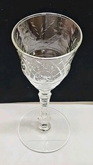 Rock Sharpe Arctic Rose Wine Glasses Set of 4 Vintage Glass 2 Sm Scratches USA