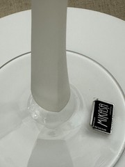 Vtg Mikasa Sea Mist Crystal Wine Glasses Set of 4 Frosted Stem Spiegelau Germany