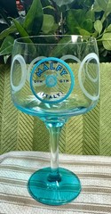 Pair Malfy Gin Copa Goblet Glass Genuine 17 oz Italy Gin Balloon Style Turquoise