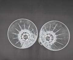 (2) Gorham Crystal ‘Triumph’ Wine Glass Water Goblet Discontinued Pattern