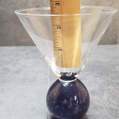 Hand Blown Glass Bubble Ball Cocktail Martini Glass