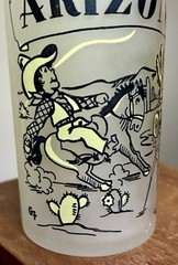 Hazel Atlas Vintage Arizona Souvenir 5-inch Frosted Glass