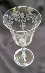 Vintage Lenox Crystal Goblet «Castle Garden» Etched Perfect Condition