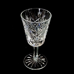 WATERFORD CLARE CLARET WINE GLASSES, Cut Lead Crystal, 5 7/8″, 6 Oz, 2PCS