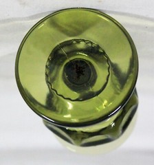RARE! SET OF 3 COLONY CROWN GREEN COLOR 4 3/8″ TALL STEMMED WINE GLASSES NIB