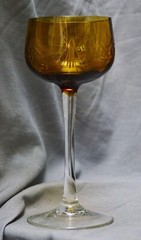 Wine Glass Roman Lead Crystal, Brown, Old, 17 cm