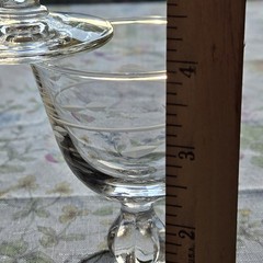 Libbey Interlude Clove Stem Spiral Cut Liquor Cocktail Glasses 4″ Set of 3 RARE