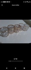 Imperial Glass Shoji Trellis 22K Gold Cocktail Highball Barware Glasses Set (5)