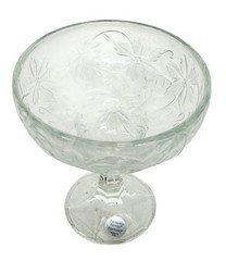 Vintage Princess House Fantasia Etched Floral Set of Four Margarita Glasses