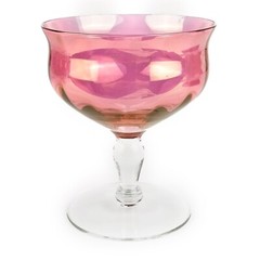 West Virginia Glass Specialty Rose Lustre 4″ Low Sherbet Glass Vintage