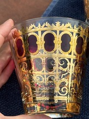 VINTAGE 22 KARAT GOLD 8 CULVAR GLASSES Moorish design