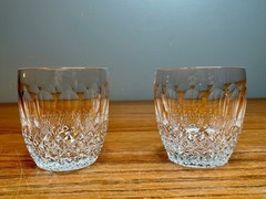 Set of 2 Vintage Waterford Crystal Old Fashioned Glasses, Colleen Pattern
