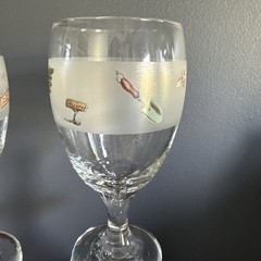 (8) Pfalzgraff Naturewood 10 Oz Goblet Set Garden Botanical Libbey Stemware Lot
