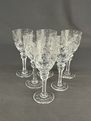 6 Rogaska GALLIA Crystal 5″ Cordial Glasses: MINT