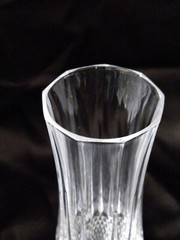 Crystal Champagne Wine Flute Diamond Ribbed Pattern Vintage