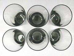Libbey Classic Smoke Gray (6) Cooler (6) Old Fashioned Tumblers Set Elegant Lot