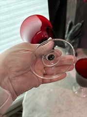 Vintage Cranberry Glass Goblets Set Of 2 Perfect Condition:)