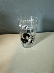 VINTAGE KRAFT SWANKY SWIG JUICE GLASS BLACK HORSE & DUCK