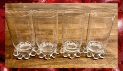 Vintage Imperial Candlewick 400/19 5 Oz Juice Tumblers 4” Clear Beaded Glass