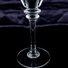 1960’s New York Vintage Crystal Clear Solid Round Coctail Martini Glasses Set 2