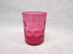 Fenton Art Glass Cranberry Pink Coin Dot 3.75″ tall Tumbler