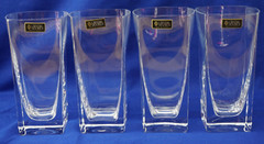 Cristal De Sevres Keos (4) Highball Glasses, 5 7/8″ NWT (G17)