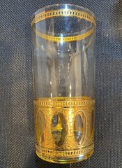 (4) MCM 1950’s CULVER LTD 22K “ANTIGUA” Highball Cocktail Glasses