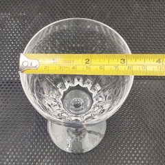 Set 3 Val St. Lambert GOETHE MILLET Teardrop Cut Crystal Water Wine Glass Signed