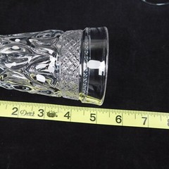 Set Of 2 Imperial Cape Cod Clear Square Footed Juice Glasses Vintage 5.25″ High