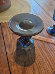 Lenox Hand BlownAntique Blue 6.75″×3.75″ Water Goblets Set of 2 EUC