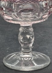 VTg Indiana Colony Glass Kings Crown Ruby Flashed Thumbprint Liquor 4-1/8”