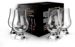 Whiskey Glass Set of 4 Lead Free Crystal Tapered Nosing Glasses for Scotch
