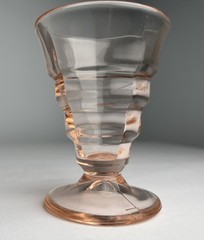 Beautiful Pink Glass Block Optic Tumbler Vase Cocktail Glass