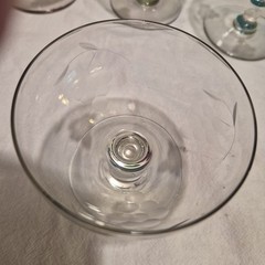 Set of 5 Vintage Princess House Etched Grape Champagne or Sherbet Glasses