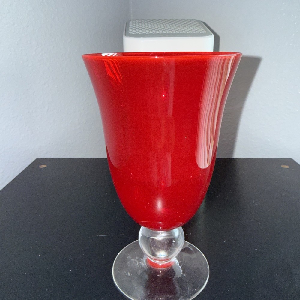 LENOX HOLIDAY GEMS RUBY Ice Tea/ Wine/Water Goblet Red pre owned