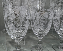 Set of 9 Duncan Miller Iced Tea Water Wine Glasses 6 1/2″
