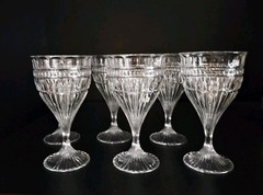 Mikasa Titan Crystal Wine Water Goblet Glass 6 7/8″ Tall — Set of 6