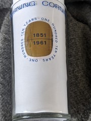CORNING GLASS WORKS 1963 ANNIVERSARY GLASS RARE 112th FREE USA SHIPPING