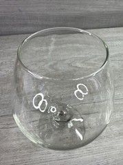 Unmarked Clear Glass Brandy Cognac Glass/Snifter Fishbowl