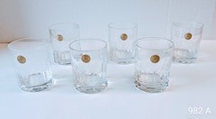 Set 6 Bohemian Handmade Crystal Czech Republic Whiskey Glasses 11.8 Fl Oz (13.5)