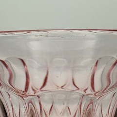 Vintage Noritake Perspective Pink Water Goblets Set of 4 Japan Pressed Glass